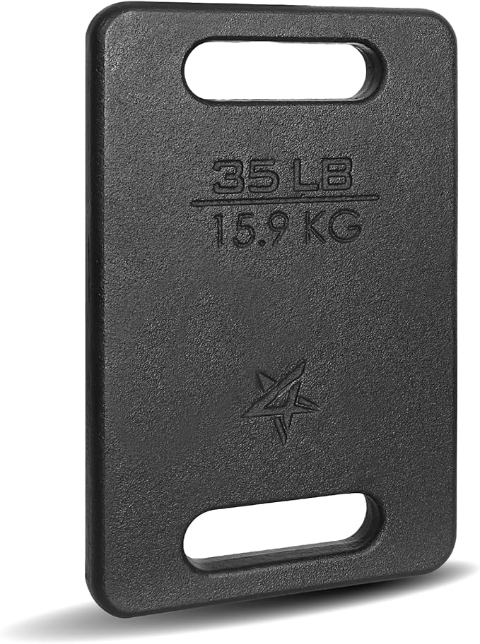 Yes4All Ruck Weight Plate, Cast Iron Rucking Plates with Wide Grip for Swings, Squat, Strength