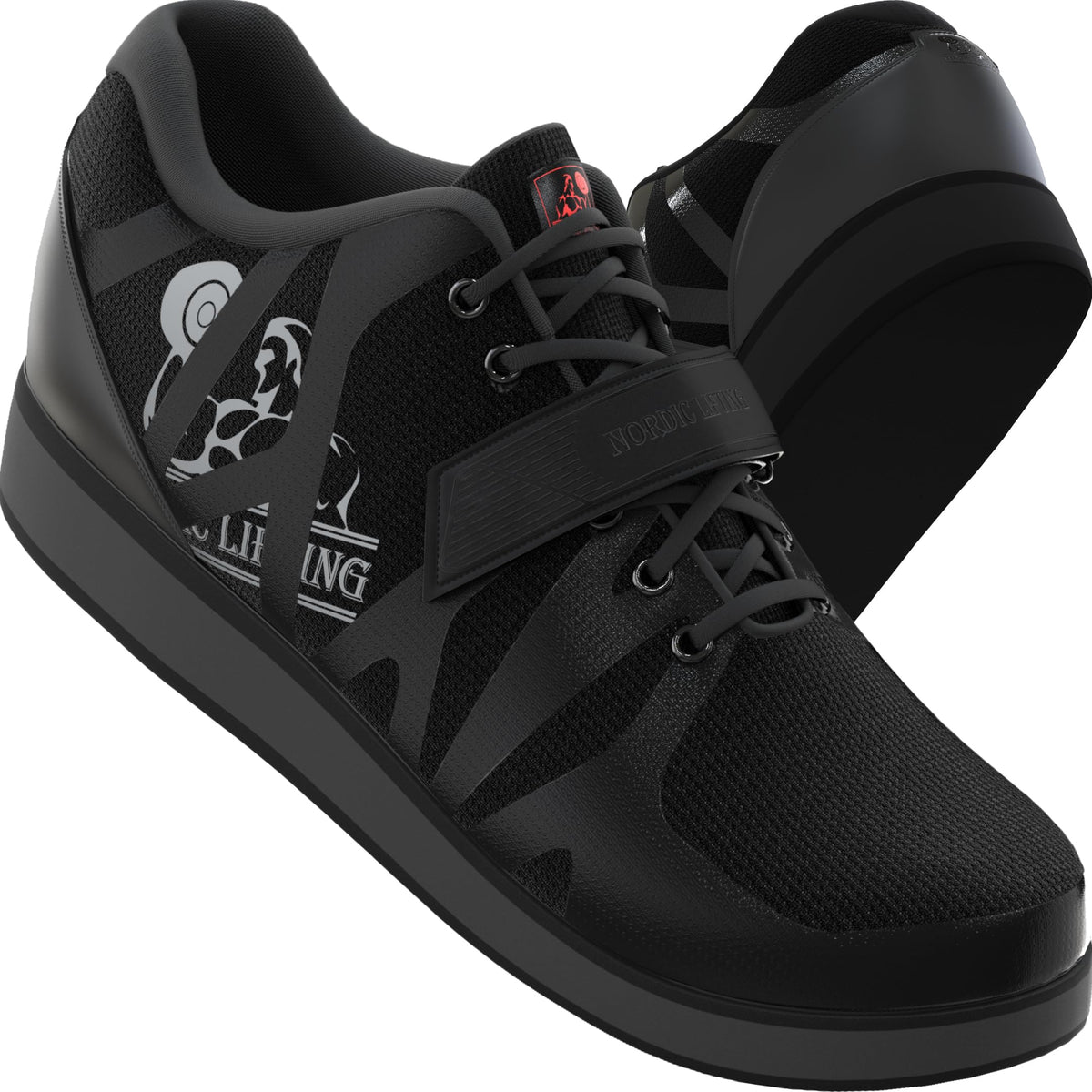Nordic Lifting Squat Shoes for Men - Deadlift & Lifting Shoes MEGIN Black