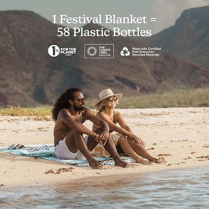 Nomadix Festival Blanket - Perfect for Picnics, Camping, & Lawn Seating - Plush Top & Water