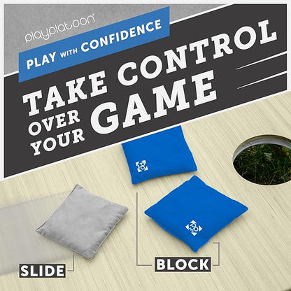 Professional Cornhole Bags - Set of 8 Regulation All Weather Double Sided - Sticky Side/Slick Side