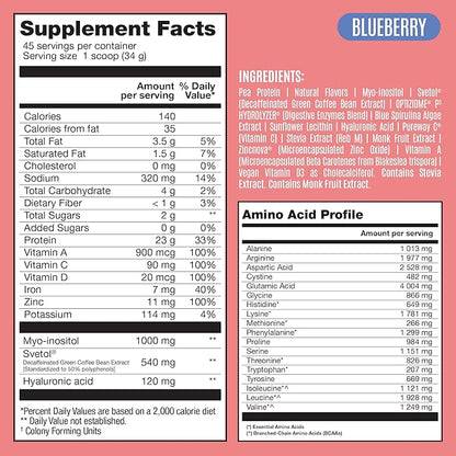 Fitmingo Vegan Protein Powder with Inositol, Collagen Boosters, Hyaluronic Acid and Vitamins | Low