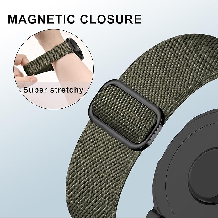 Elastic Nylon Watchband Compatible with Garmin Forerunner 235/220/230/620/630/735XT,Soft Adjustable