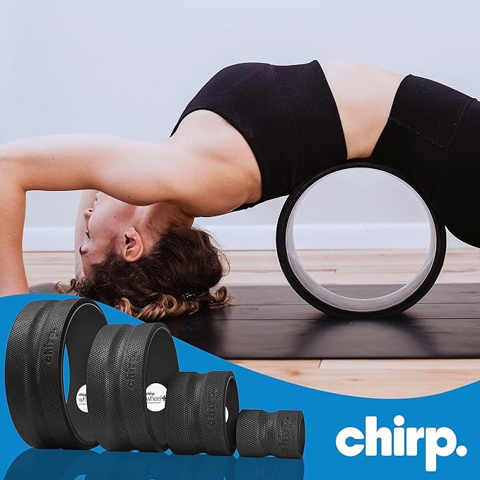 Chirp Wheel Foam Roller ??Targeted Back & Neck Relief, Lumbar Spine Stretcher, Spinal Decompression