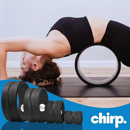 Chirp Wheel Foam Roller ??Targeted Back & Neck Relief, Lumbar Spine Stretcher, Spinal Decompression