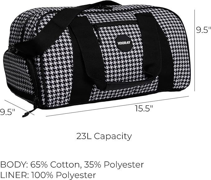 Vooray Burner Gym Duffel Bag, Gym Bag for Women and Men with Shoe Compartment, Weekender, Overnight