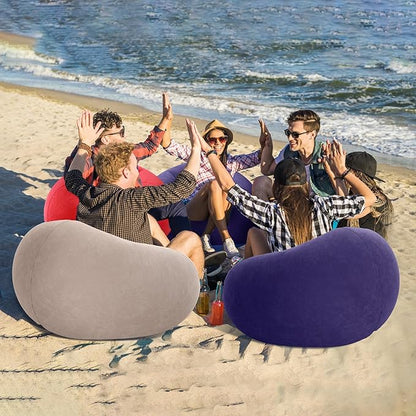 Realspring 12 Pcs Bean Bag Chairs for Adults Inflatable Chairs with Electric Air Pump,Blow up Couch