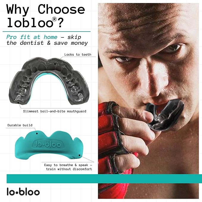 lobloo® PRO-FIT Sports Mouthguard ??Ultra Slim 1mm | Dentist-Level Protection | Precision