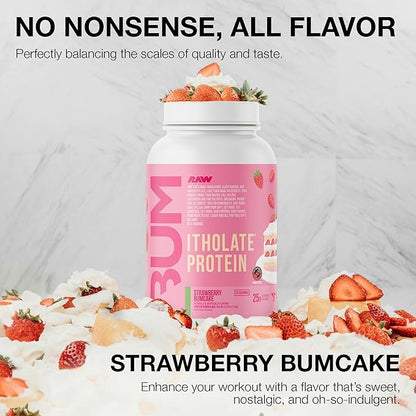 RAW Whey Isolate Protein Powder, Strawberry BumCake (CBUM Itholate Protein) - 100% Grass-Fed Sports