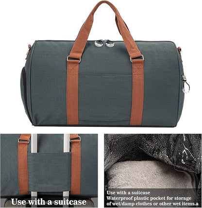 Kuston Sports Gym Bag with Shoe Compartment&Wet Pocket,Travel Duffel bag,Weekend Bag,Workout Bag