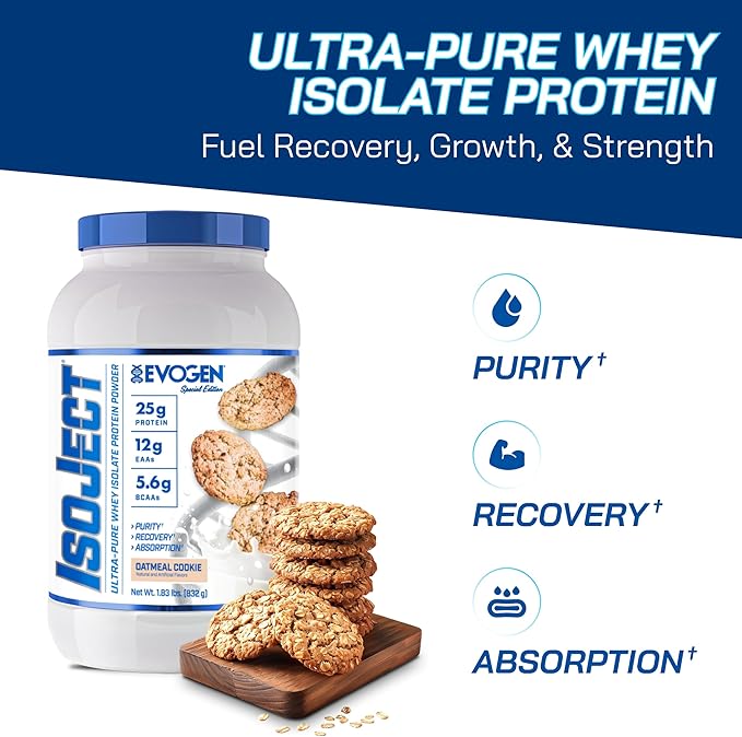 Evogen Isoject - Whey Protein Isolate | Ultra-Pure Whey Protein Powder with Ignitor Enzymes, BCAAs
