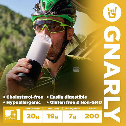 Gnarly Nutrition Golden Milk Vegan Protein Powder ??Plant-Based Powder for Shakes ??Dairy-Free