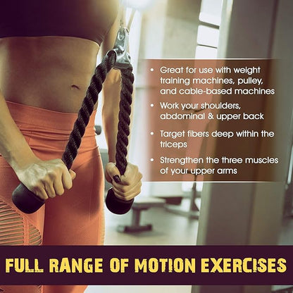 Yes4All Tricep Press Down Cable Machine Attachment Set, LAT Pulldown Attachment, Cable Machine