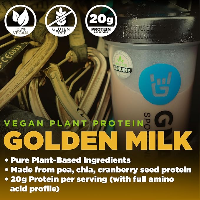 Gnarly Nutrition Golden Milk Plant-Based Protein Blend ??Vegan Powder for Smoothies ??Dairy-Free