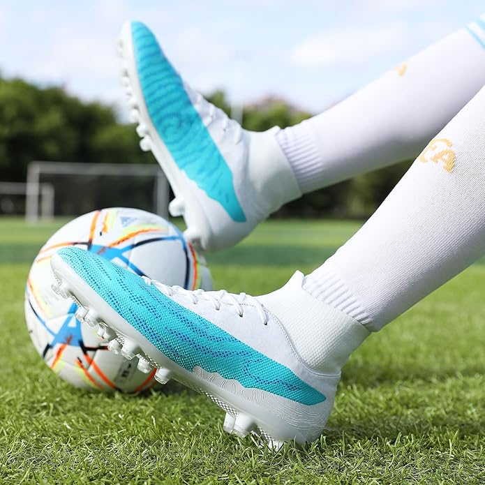 Soccer Cleats for Mens Womens Football Shoes Turf Soccer Shoes Indoor/Outdoor High-top Football