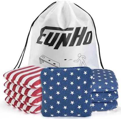 EunHo Cornhole Bags Set of 8 Regulation Size & Weight Corn Hole Bean Bags Official Professional All