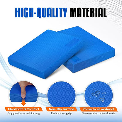 Yes4All Upgraded Size Foam Pad for Exercise, Nonslip Foam Balance Pad Physical Therapy, Yoga &