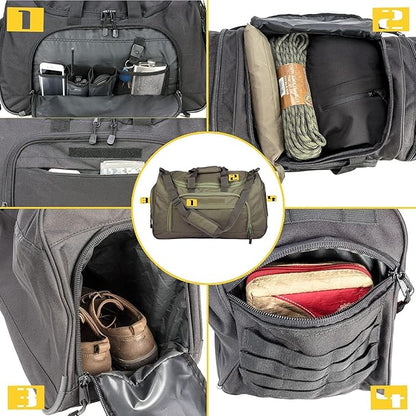 Gym Bag for Women & Men Tactical Duffle Military Weekender Work Out Lightweight Waterproof Sports