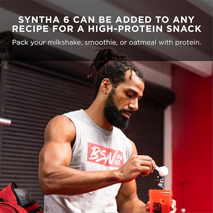 BSN SYNTHA-6 Whey Protein Powder, Strawberry Protein Powder with Micellar Casein, Milk Protein