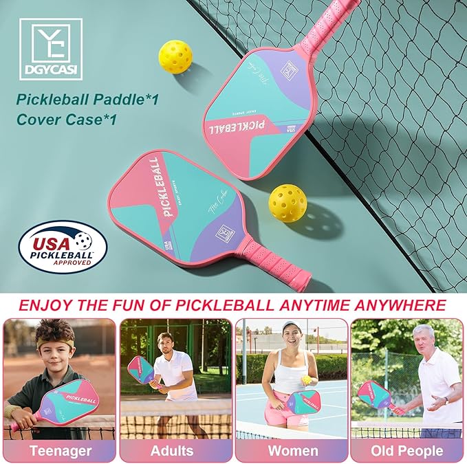 YC DGYCASI 16mm Pickleball Paddles Professional, USAPA Approved, T700 Carbon Fiber Pickleball