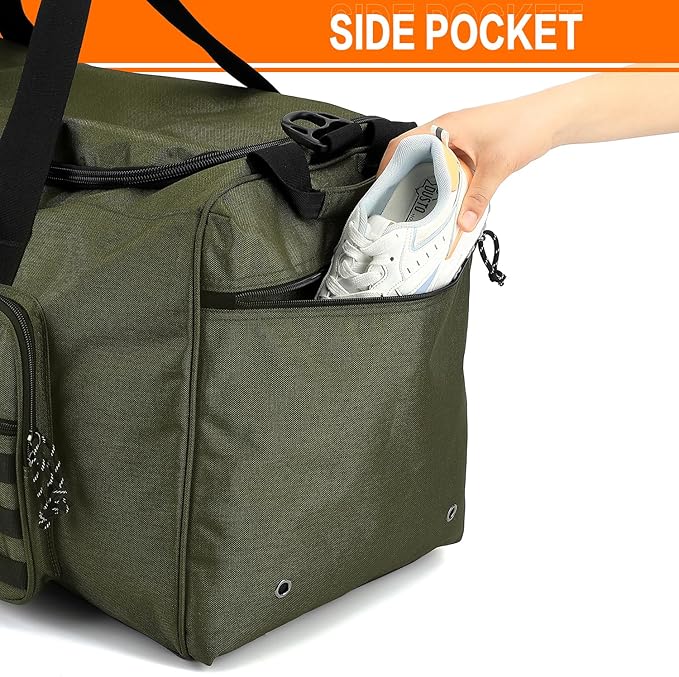 125L Extra Large Gym Duffle Bag for Men Women with Shoes Compartment Heavy Duty Tactical Sports