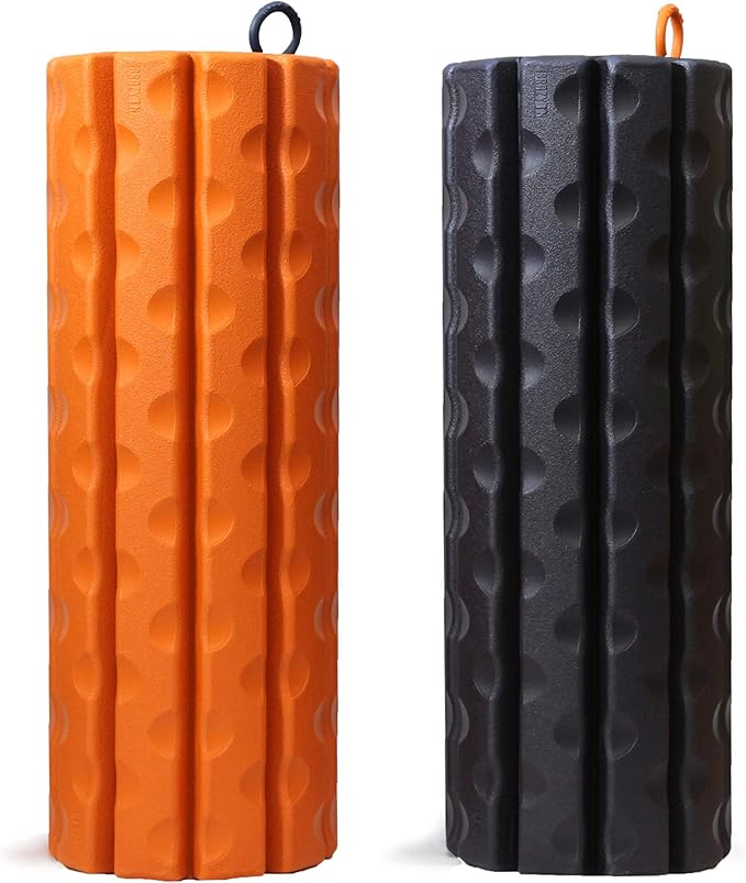 Morph Foam Roller (Bravo-Orange): Collapsible Travel Foam Roller for Back Pain Relief, Workout