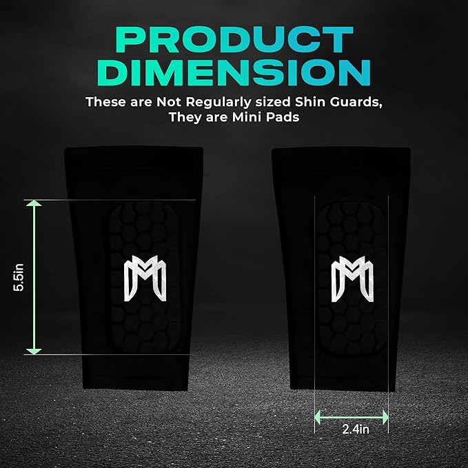 Mini Shin Guards Soccer – Built in Shin Pad Sleeves for Mens, Women, Teens - Small Shin Guards