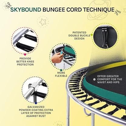 SkyBound 14 FT 12 FT 10FT 8FT 6FT Springless Trampoline for Kids and Adults - Recreational