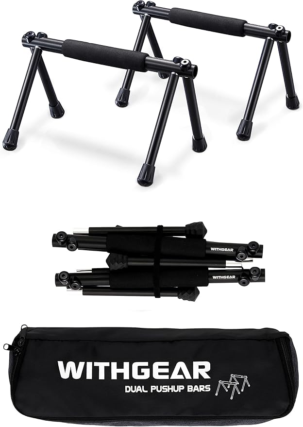 Push Up Bar ??Folding Dip Bar for Home Workout, Lightweight & Portable Strength Training Equipment