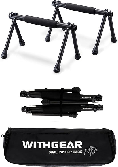 Push Up Bar ??Folding Dip Bar for Home Workout, Lightweight & Portable Strength Training Equipment