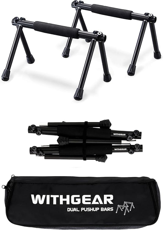 Push Up Bar ??Folding Dip Bar for Home Workout, Lightweight & Portable Strength Training Equipment