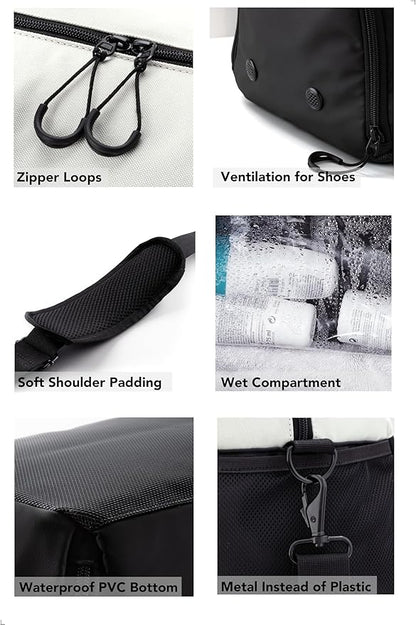 Fitgriff® Gym Bag V2 for Men and Women with Shoe & Wet Compartment - Duffle Bag for Travel, Sports