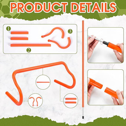 Agility Training Equipment Soccer Speed Training Includes 4 Adjustable Soccer Agility Poles 4