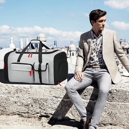 Lyweem Large Duffle Bag Backpack for Travel, 70L Heavy Duty Gym Duffel Bag with Shoes Compartment