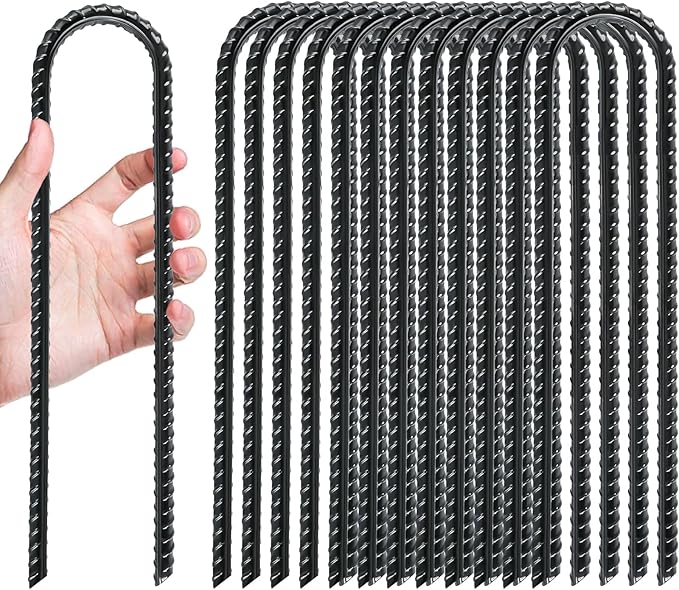 Gtongoko 12 Pack Trampoline Stakes Anchors High Wind, 12 Inch Ground Anchors Heavy Duty, Trampoline