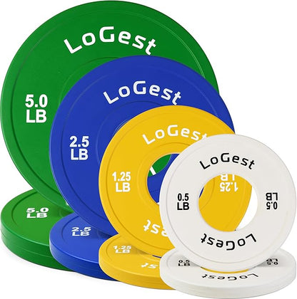 LoGest Olympic Change Weight Plates Set - For Weightlifting, Powerlifting or Gymnastics - 8-Piece