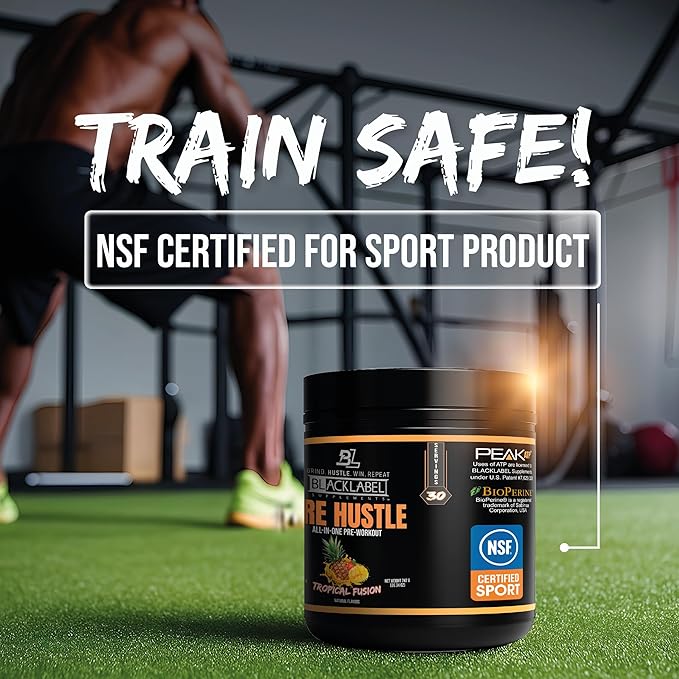 BLACKLABEL Supplements PRE Hustle V3 Pre-Workout Powder ??NSF Certified for Sport ??Energy