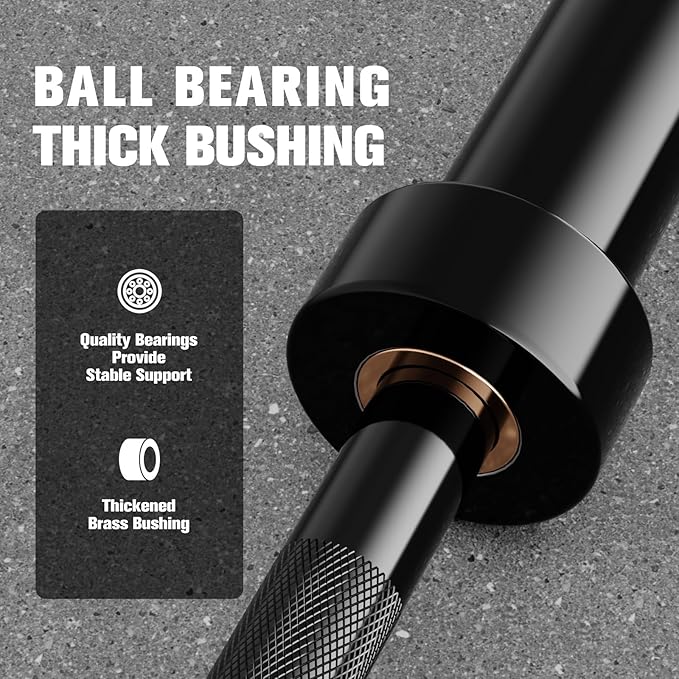RITFIT Olympic Barbell 4ft/4.8ft/6ft - 2 Inch Weight Bar for Strength Training, Weightlifting