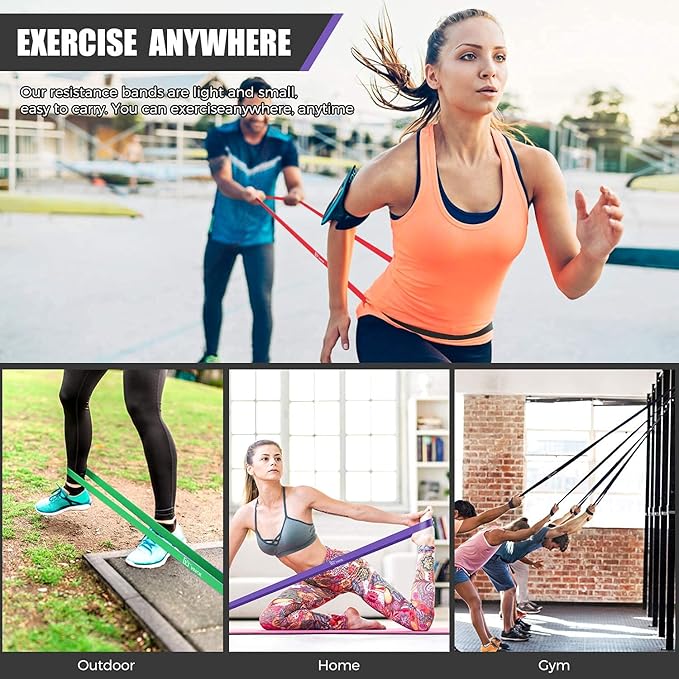 VEICK Resistance Bands for Working Out, Exercise Bands, Workout Bands, Pull Up Assistance Bands