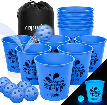 ropoda Giant Yard Pong,Yard Games with Durable Buckets and Balls, Outdoor Game with Carry Bag for