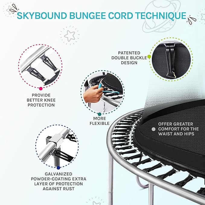 SkyBound 14 FT 12 FT 10FT 8FT 6FT Springless Trampoline for Kids and Adults - Recreational