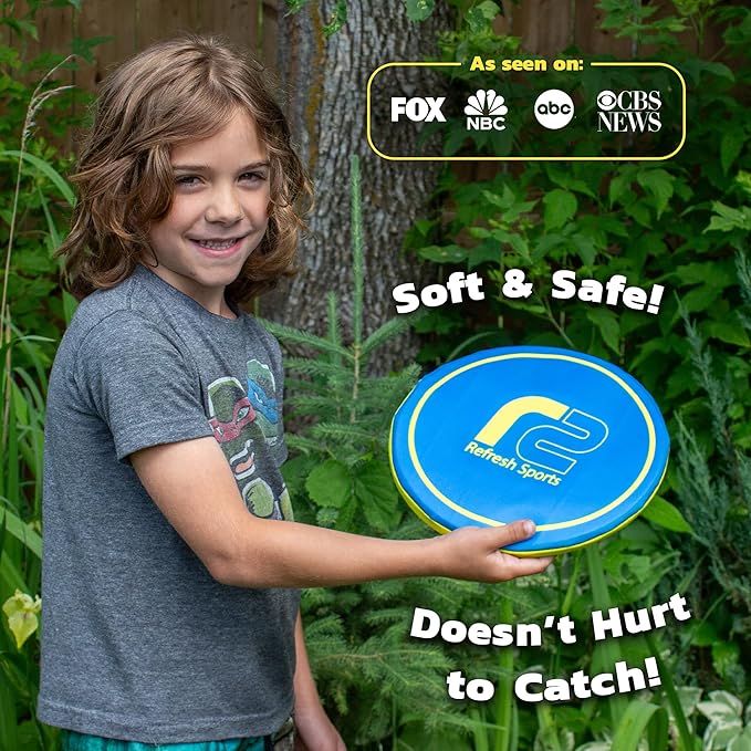 Soft Disc Flying Toy - Doesn't Hurt to Catch - Best Stocking Stuffers For Kids & Adults All Ages