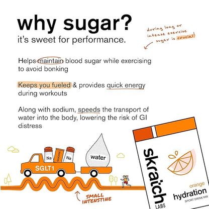 Skratch Labs Hydration Powder | Sport Drink Mix | Electrolytes Powder for Exercise, Endurance, and Performance | Orange | 60 Servings | Non-GMO, Vegan, Kosher