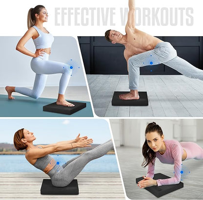 Yes4All Upgraded Size Foam Pad for Exercise, Nonslip Foam Balance Pad Physical Therapy, Yoga &