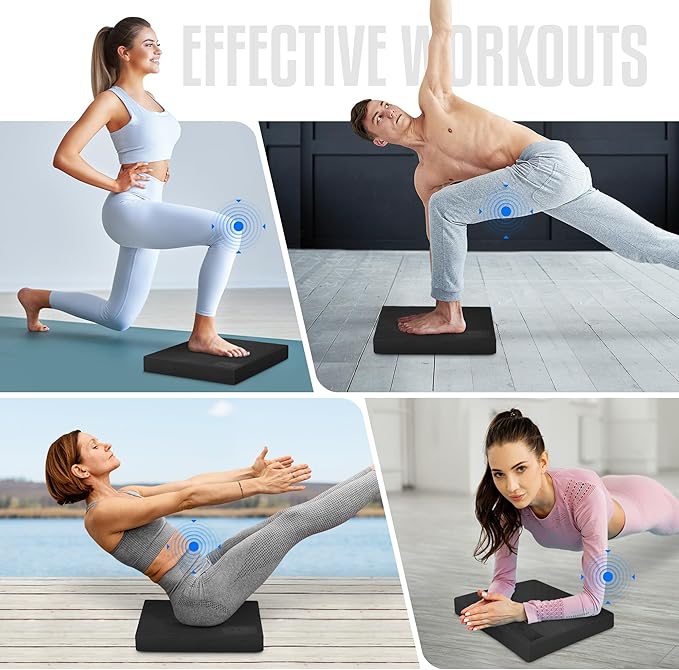 Yes4All Upgraded Size Foam Pad for Exercise, Nonslip Foam Balance Pad Physical Therapy, Yoga &