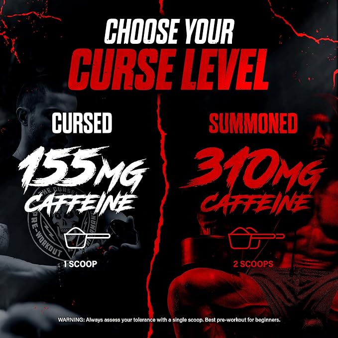 JNX SPORTS The Curse! Pre Workout Powder for Men & Women, Caffeine, Beta-Alanine, Creatine