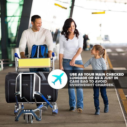 Bago Foldable Duffel Bags for Traveling Women & Men - 60L Medium Packable Duffle Bag for Travel