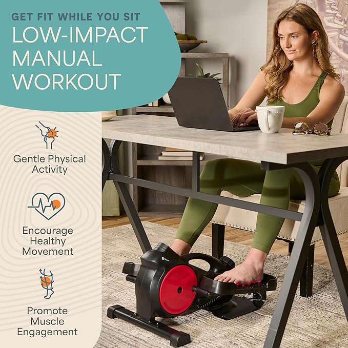 Lifepro Under Desk Elliptical Exercise Machine with or without Red Light, Seated Pedal Exerciser