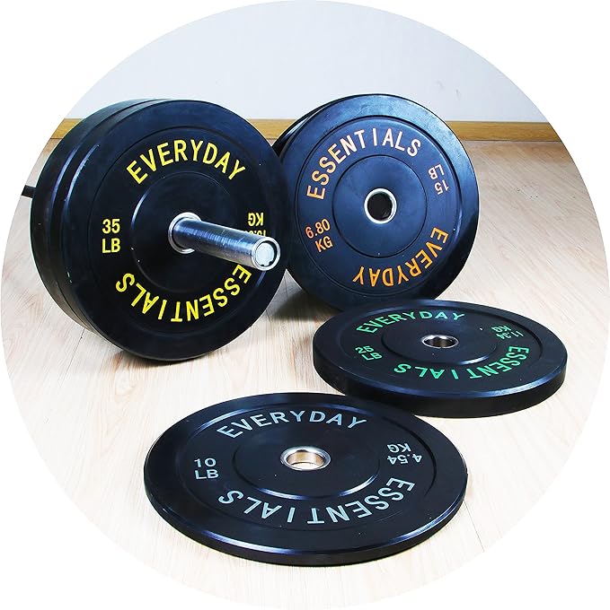 Olympic Bumper Plates Set, 2" Weight Plates for Strength Training & Weightlifting, Paris or Set or