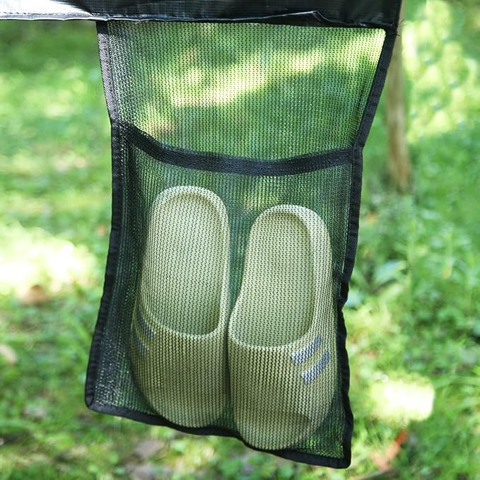 HBTower Trampoline Ladder, 2 Steps with Wide Steps, Trampoline Storage Bag, Universal Hook, 220 lbs