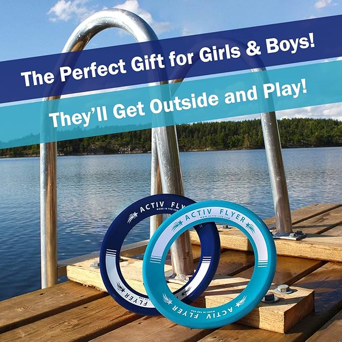 Activ Life Kid’s Flying Rings (2 Pack) They Fly Straight & Don’t Hurt, 80% Lighter Than Standard
